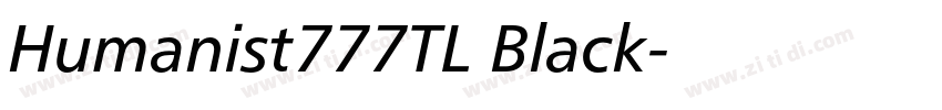 Humanist777TL Black字体转换 Humanist777TL Black字体转换